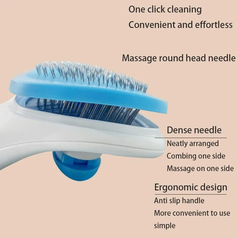 Pet Grooming Brush for Dogs & Cats – Hair Remover Comb for Shedding, Deshedding Tool for Puppies, Kittens & All Breeds