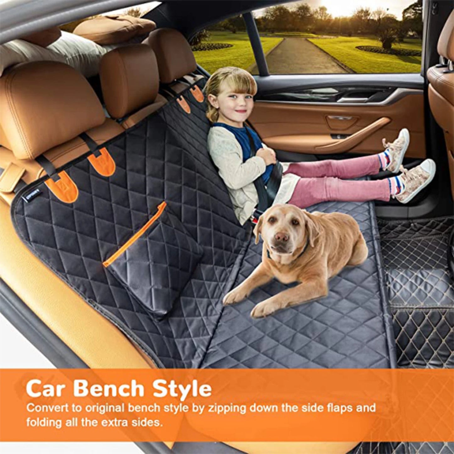 Waterproof Dog Car Seat Cover – Heavy Duty, Scratchproof, Nonslip Pet Hammock for Cars, SUVs & Trucks