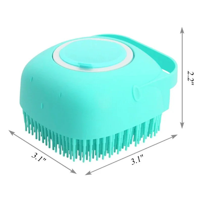 Pet Bathing Brush â Soft Silicone Massager for Dogs & Cats, Gentle Grooming & Bathing Tool for Healthy Skin & Coat