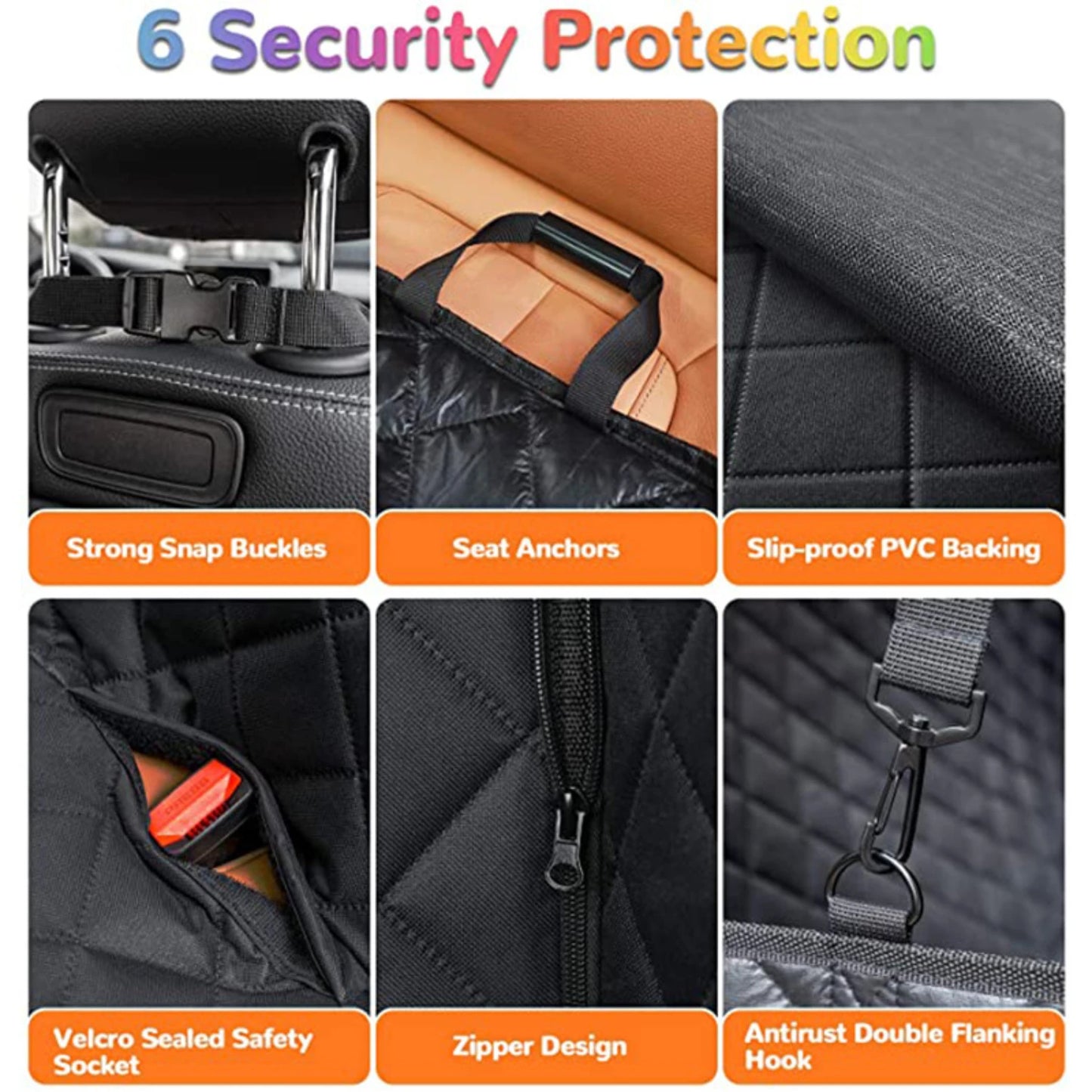 Waterproof Dog Car Seat Cover – Heavy Duty, Scratchproof, Nonslip Pet Hammock for Cars, SUVs & Trucks