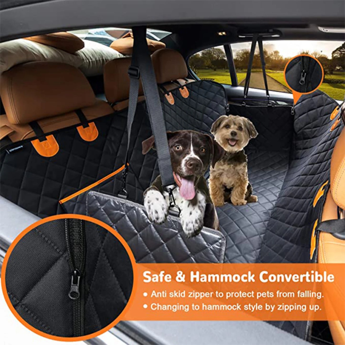 Waterproof Dog Car Seat Cover – Heavy Duty, Scratchproof, Nonslip Pet Hammock for Cars, SUVs & Trucks