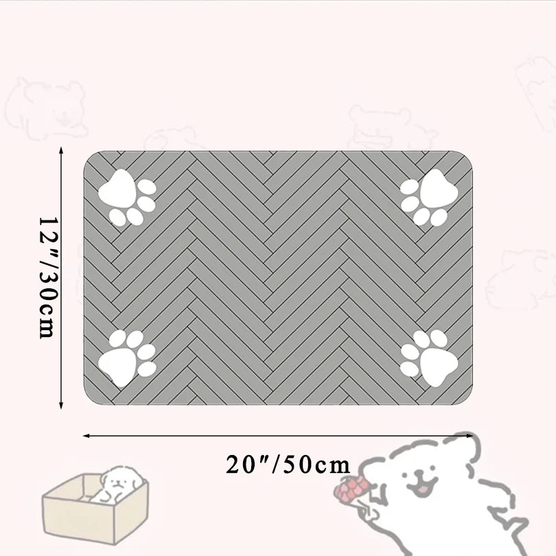 Waterproof Pet Feeding Mat – Quick-Dry Bowl Placemat for Dogs