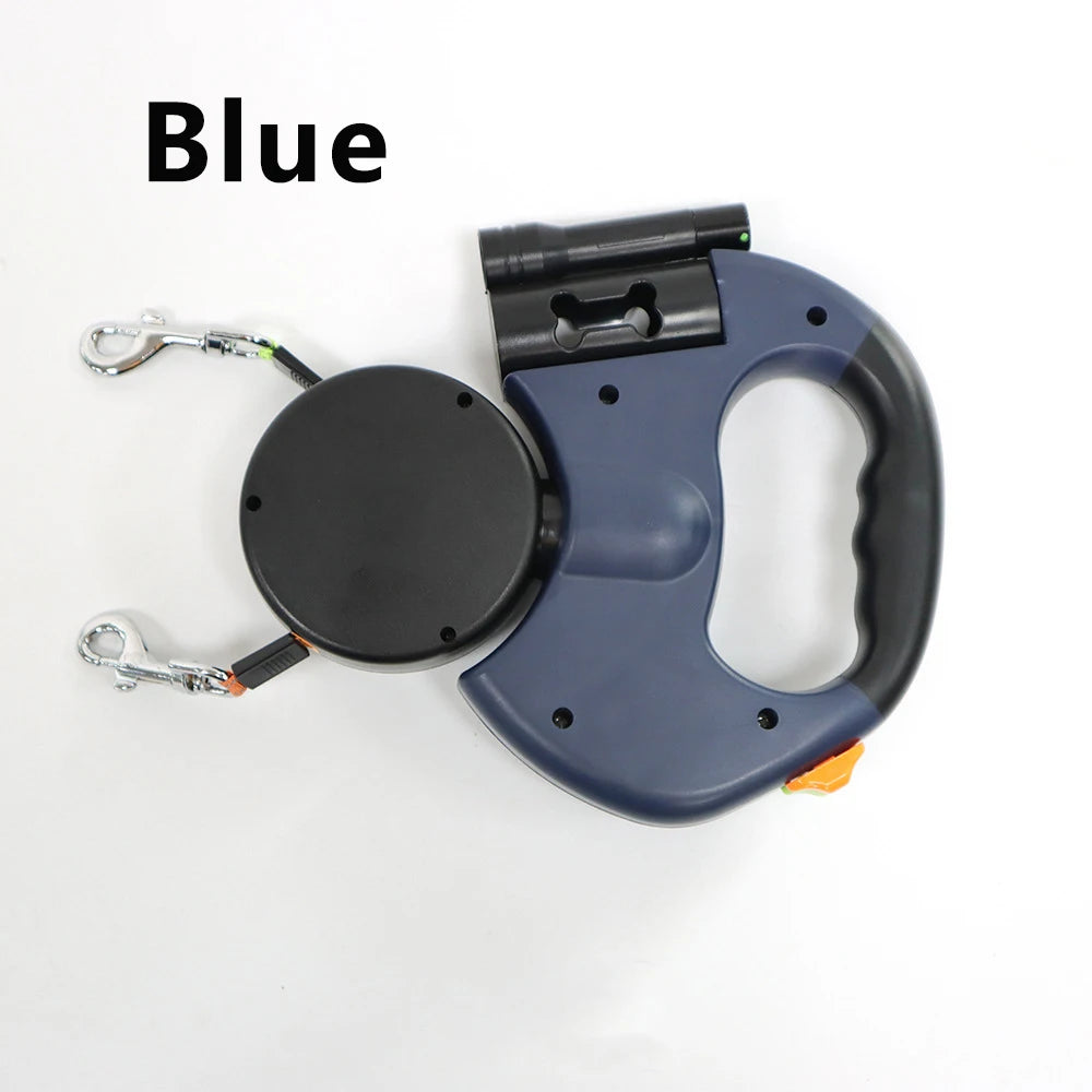 🐾 Dual Retractable Dog Leash – Walk Two Dogs, Tangle-Free!