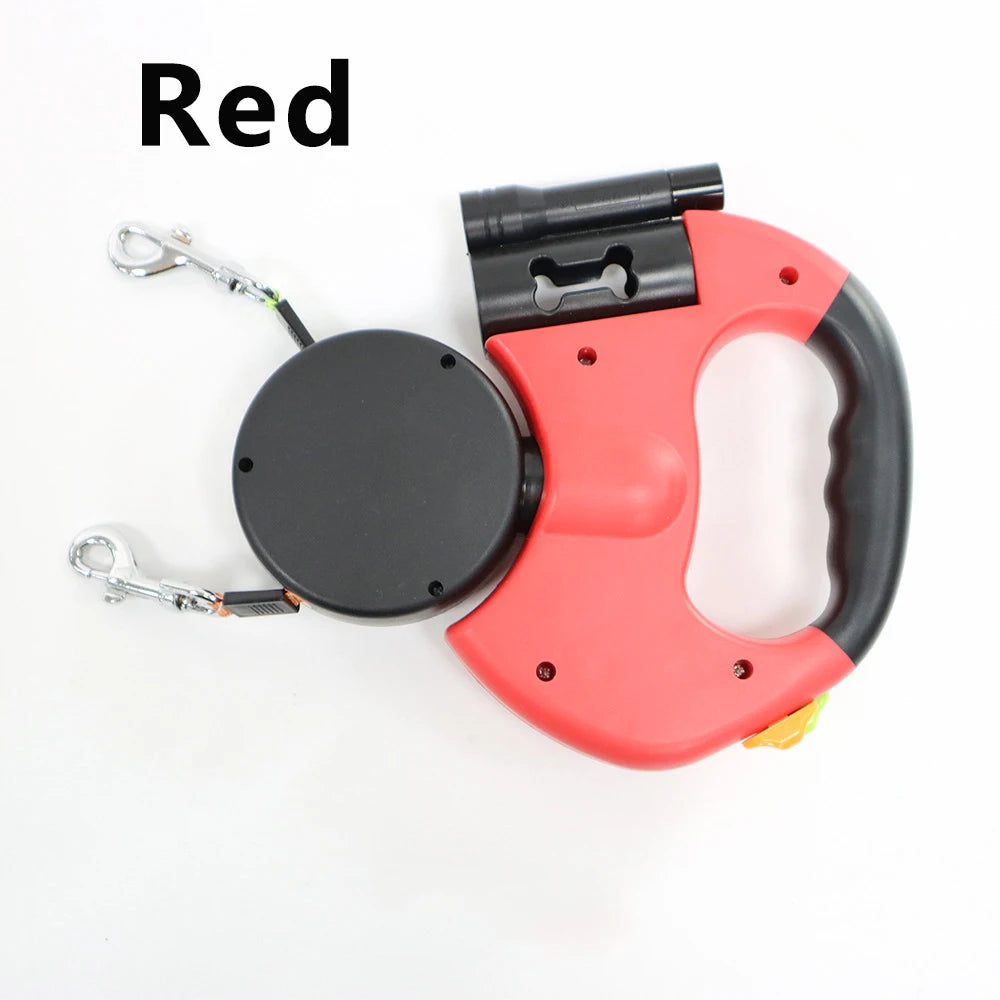 🐾 Dual Retractable Dog Leash – Walk Two Dogs, Tangle-Free!
