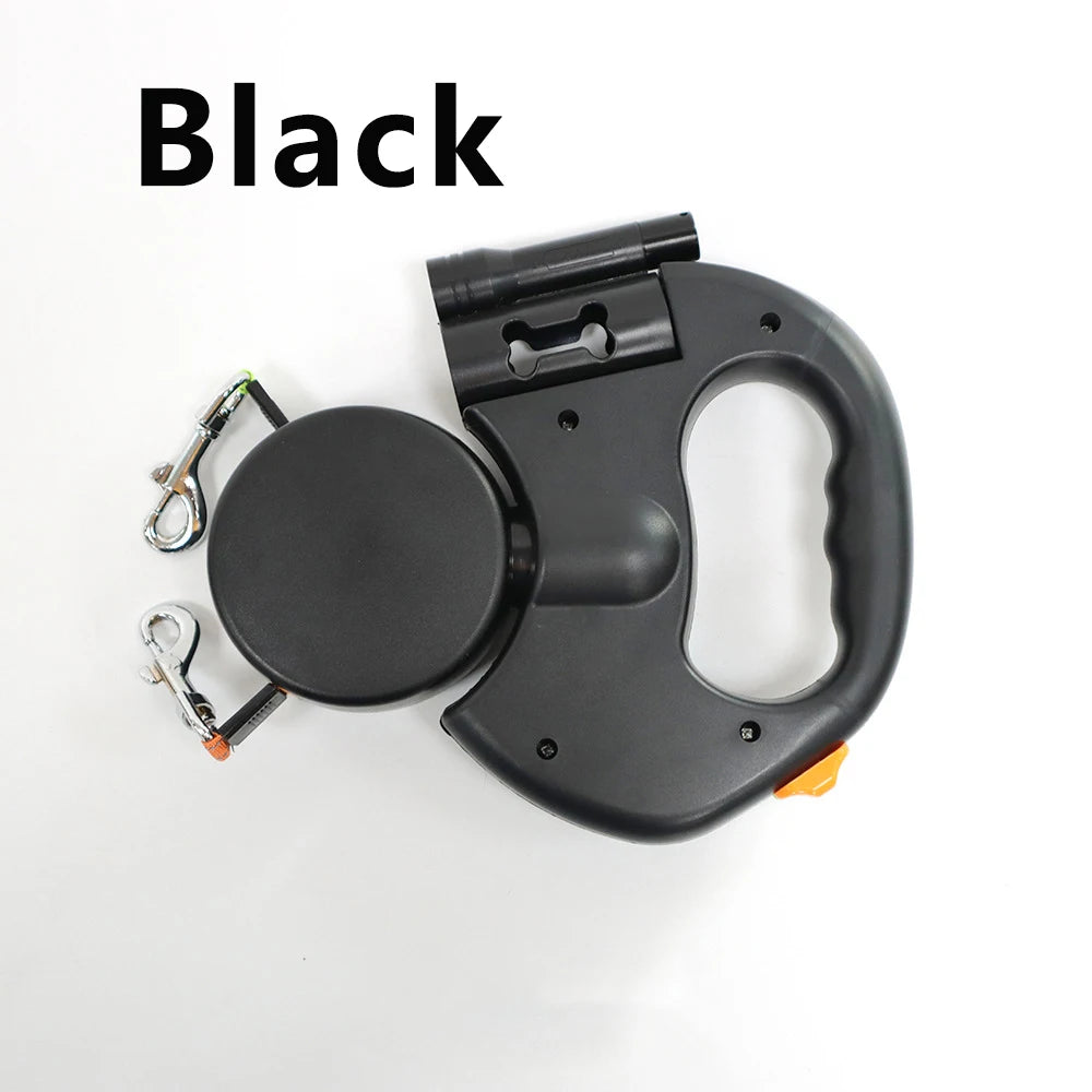 🐾 Dual Retractable Dog Leash – Walk Two Dogs, Tangle-Free!
