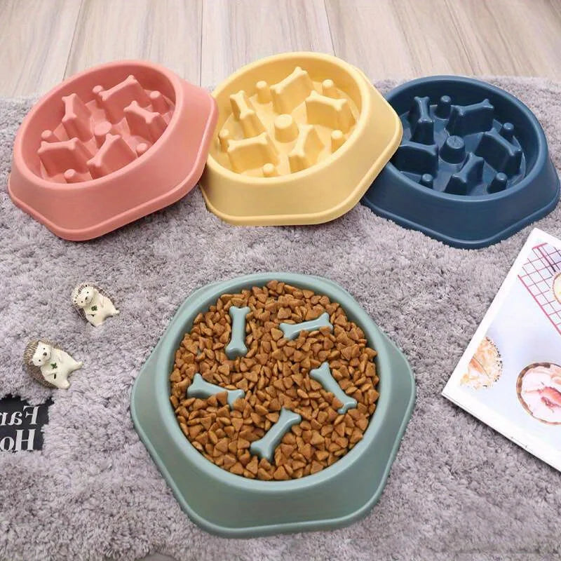 Pet Slow Feeder Bowl – Anti-Gulping Dog Bowl for Healthy Eating, Prevents Choking and Digestive Issues