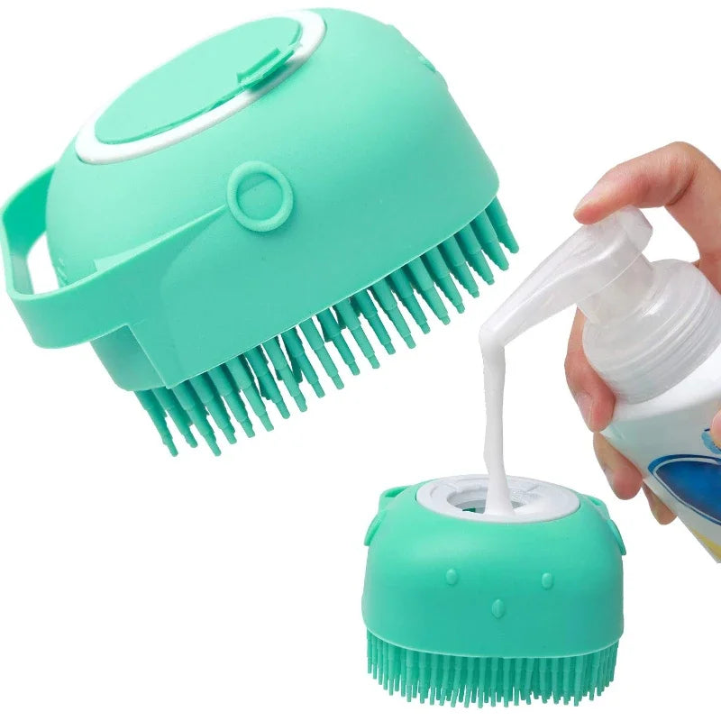 Pet Bathing Brush – Soft Silicone Massager for Dogs & Cats, Gentle Grooming & Bathing Tool for Healthy Skin & Coat