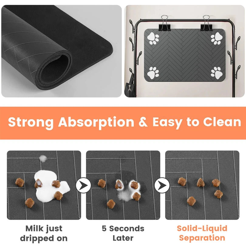 Waterproof Pet Feeding Mat – Quick-Dry Bowl Placemat for Dogs