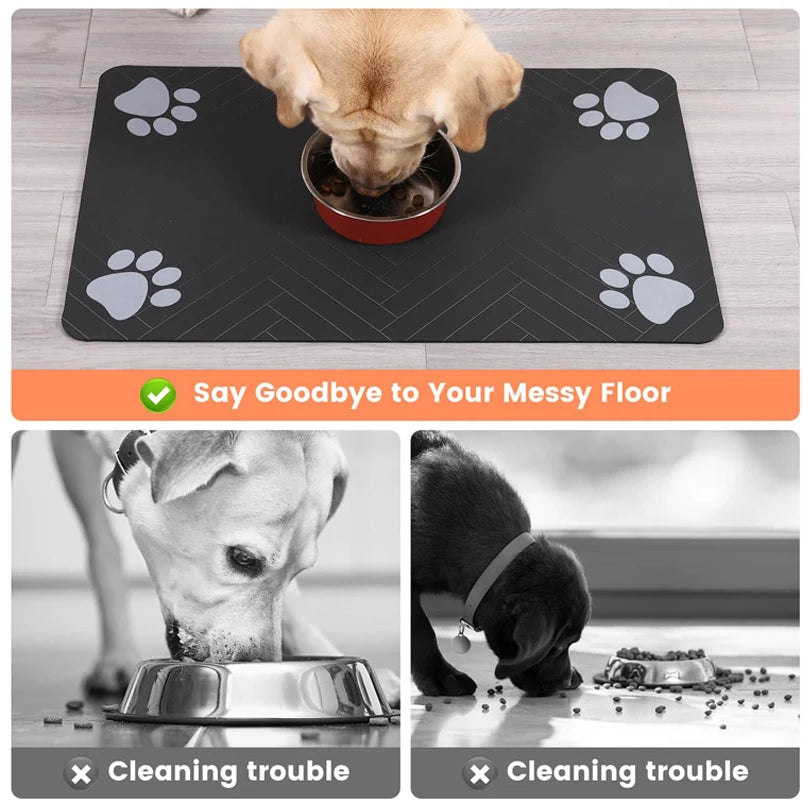 Waterproof Pet Feeding Mat – Quick-Dry Bowl Placemat for Dogs