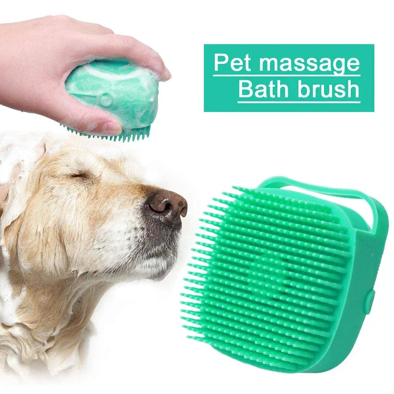 Pet Bathing Brush – Soft Silicone Massager for Dogs & Cats, Gentle Grooming & Bathing Tool for Healthy Skin & Coat
