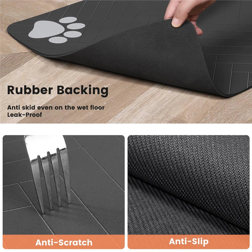 Waterproof Pet Feeding Mat – Quick-Dry Bowl Placemat for Dogs