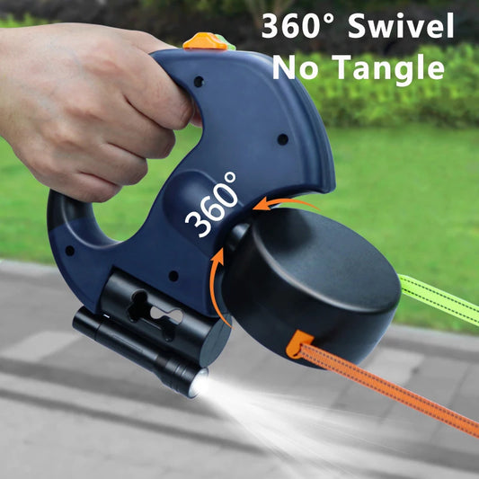 🐾 Dual Retractable Dog Leash – Walk Two Dogs, Tangle-Free!