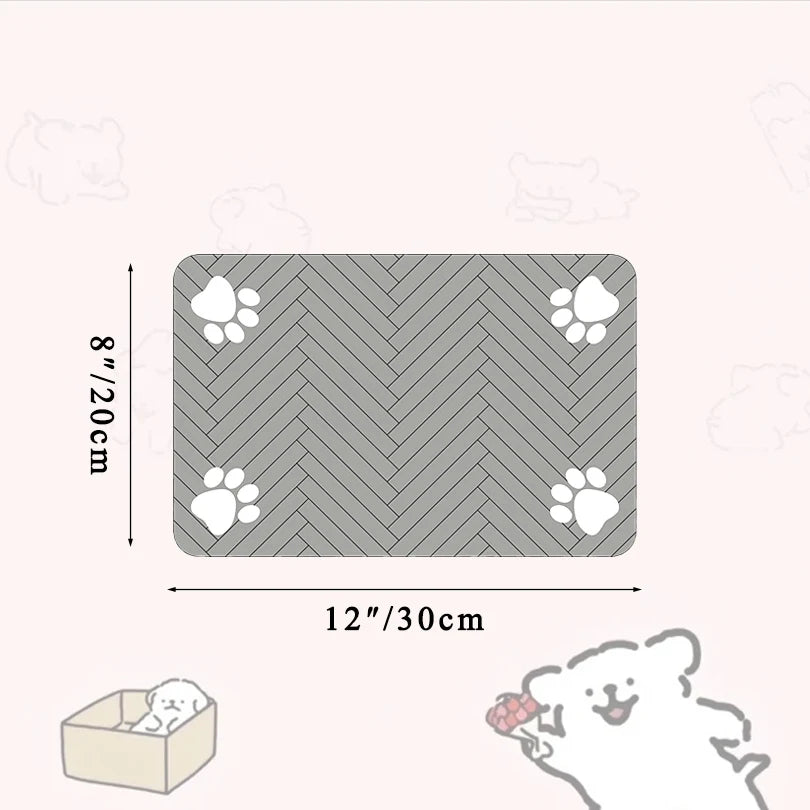 Waterproof Pet Feeding Mat – Quick-Dry Bowl Placemat for Dogs
