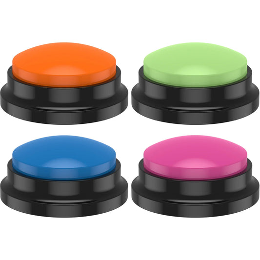 Recordable Dog Talking Buttons – 4/6/8 Pack Pet Communication Buttons for Training, Clear Voice Recording, Battery Powered & Colorful