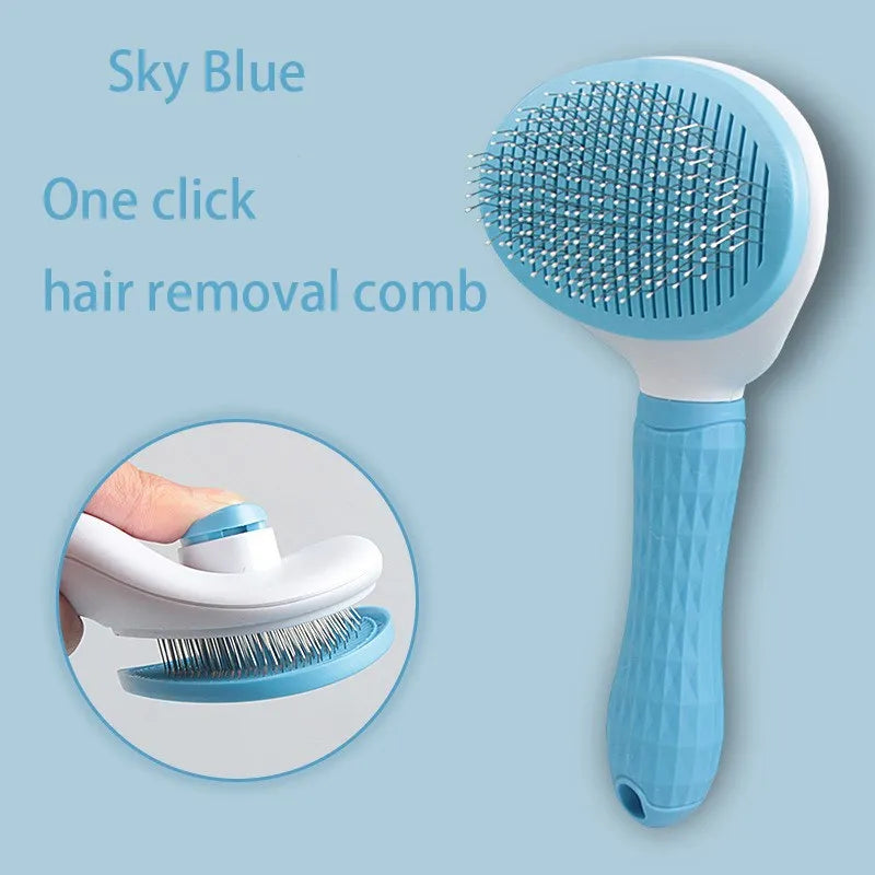 Pet Grooming Brush for Dogs & Cats – Hair Remover Comb for Shedding, Deshedding Tool for Puppies, Kittens & All Breeds