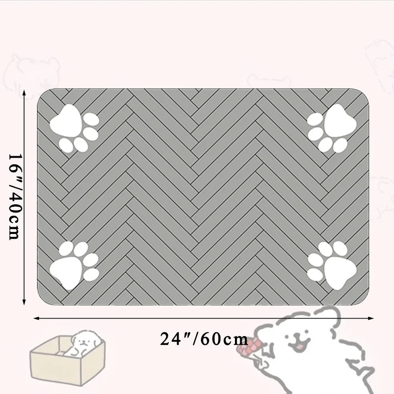 Waterproof Pet Feeding Mat – Quick-Dry Bowl Placemat for Dogs